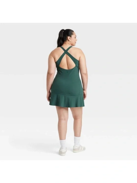 All In Motion - Women's Everyday Soft Double V Active Dress - Green - Picture 5 of 9